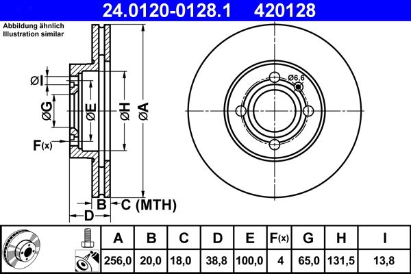 ATE 24.0120-0128.1 - Bremsscheibe