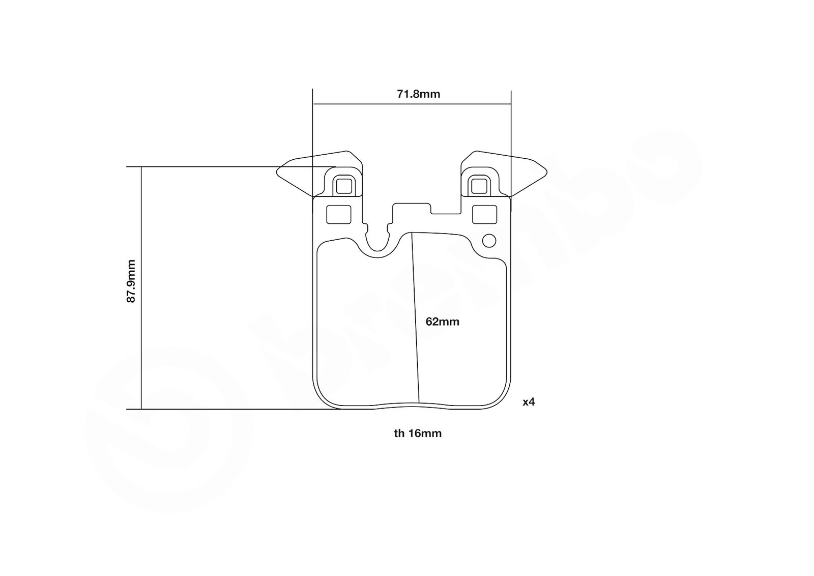 BREMBO 07.B315.77 - Hochleistungs-Bremsbelagsatz