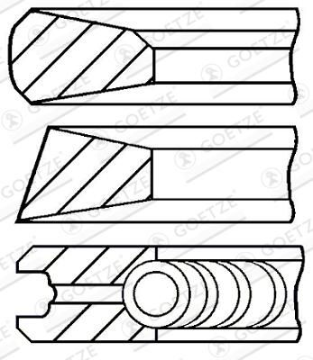 GOETZE ENGINE 08-138700-00 - Kolbenringsatz