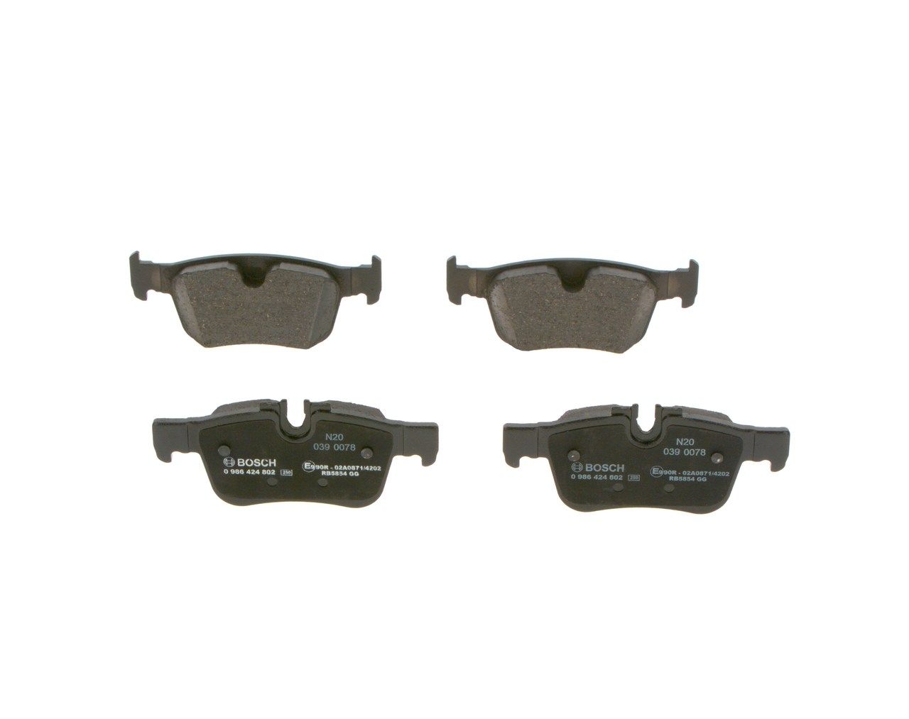 BOSCH 0 986 424 802 - Bremsbelagsatz, Scheibenbremse