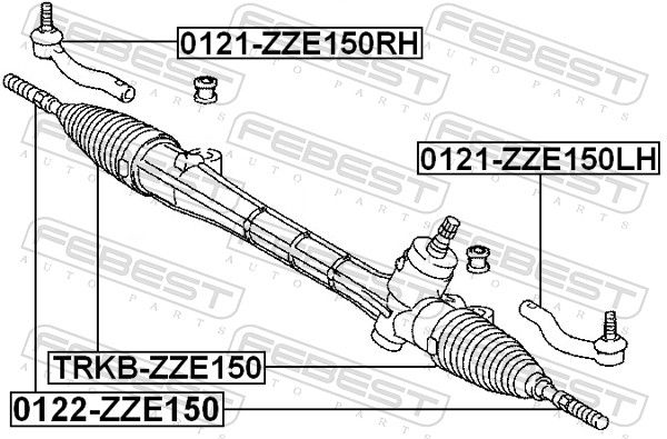 FEBEST 0122-ZZE150 - Axialgelenk, Spurstange