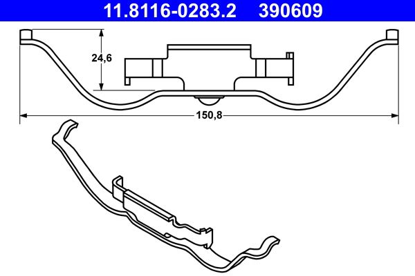 ATE 11.8116-0283.2 - Feder, Bremssattel