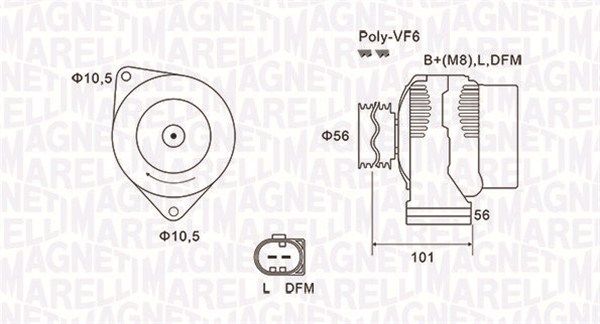 MAGNETI MARELLI 063731689010 - Generator