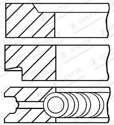 GOETZE ENGINE 08-107100-00 - Kolbenringsatz
