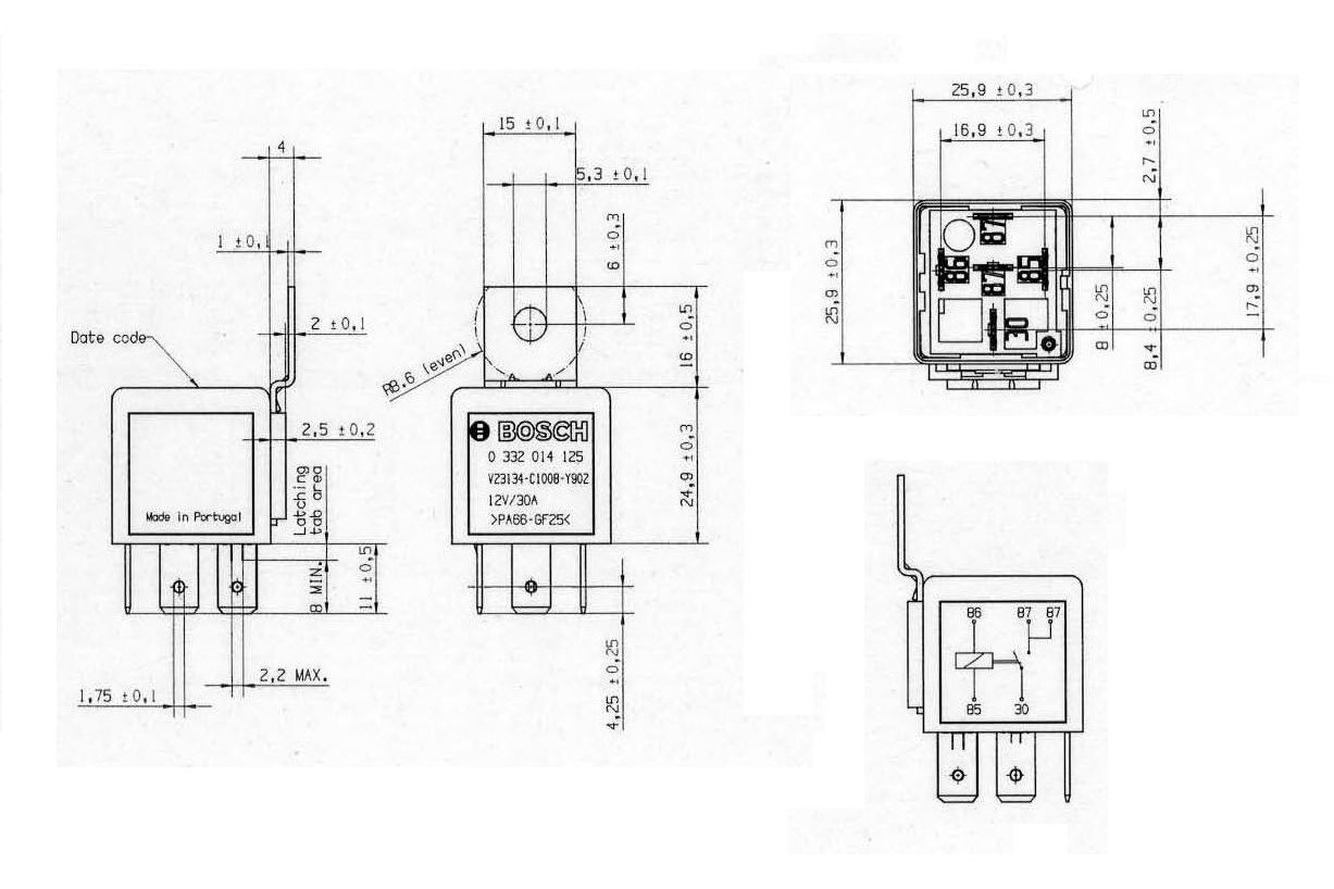 BOSCH 0 332 014 125 - Relais, Arbeitsstrom