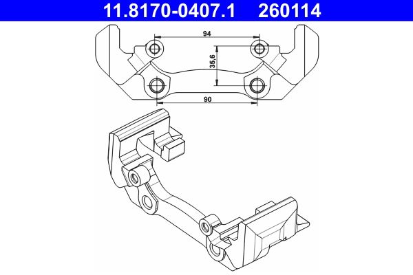 ATE 11.8170-0407.1 - Halter, Bremssattel