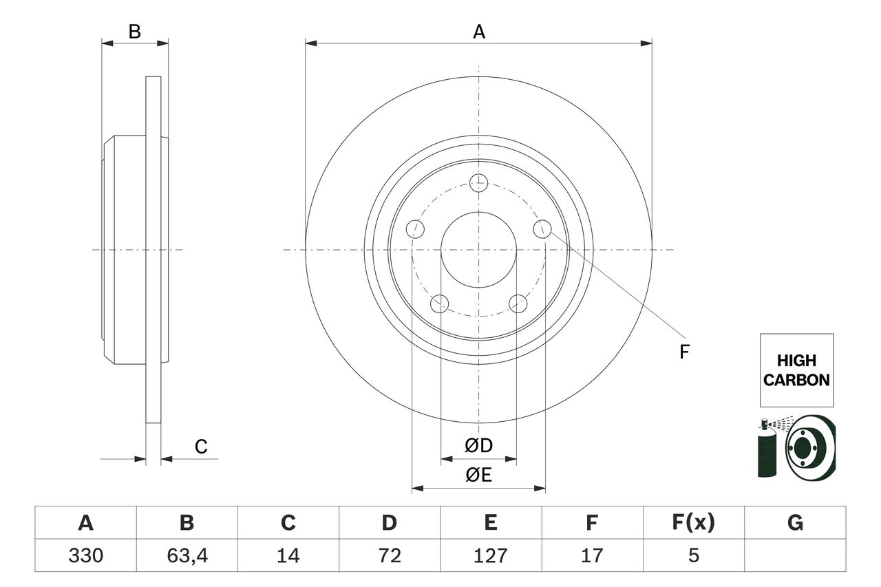 BOSCH 0 986 479 F89 - Bremsscheibe