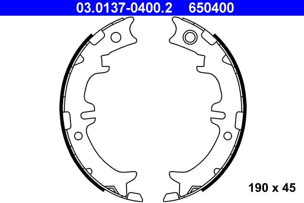 ATE 03.0137-0400.2 - Bremsbackensatz, Feststellbremse
