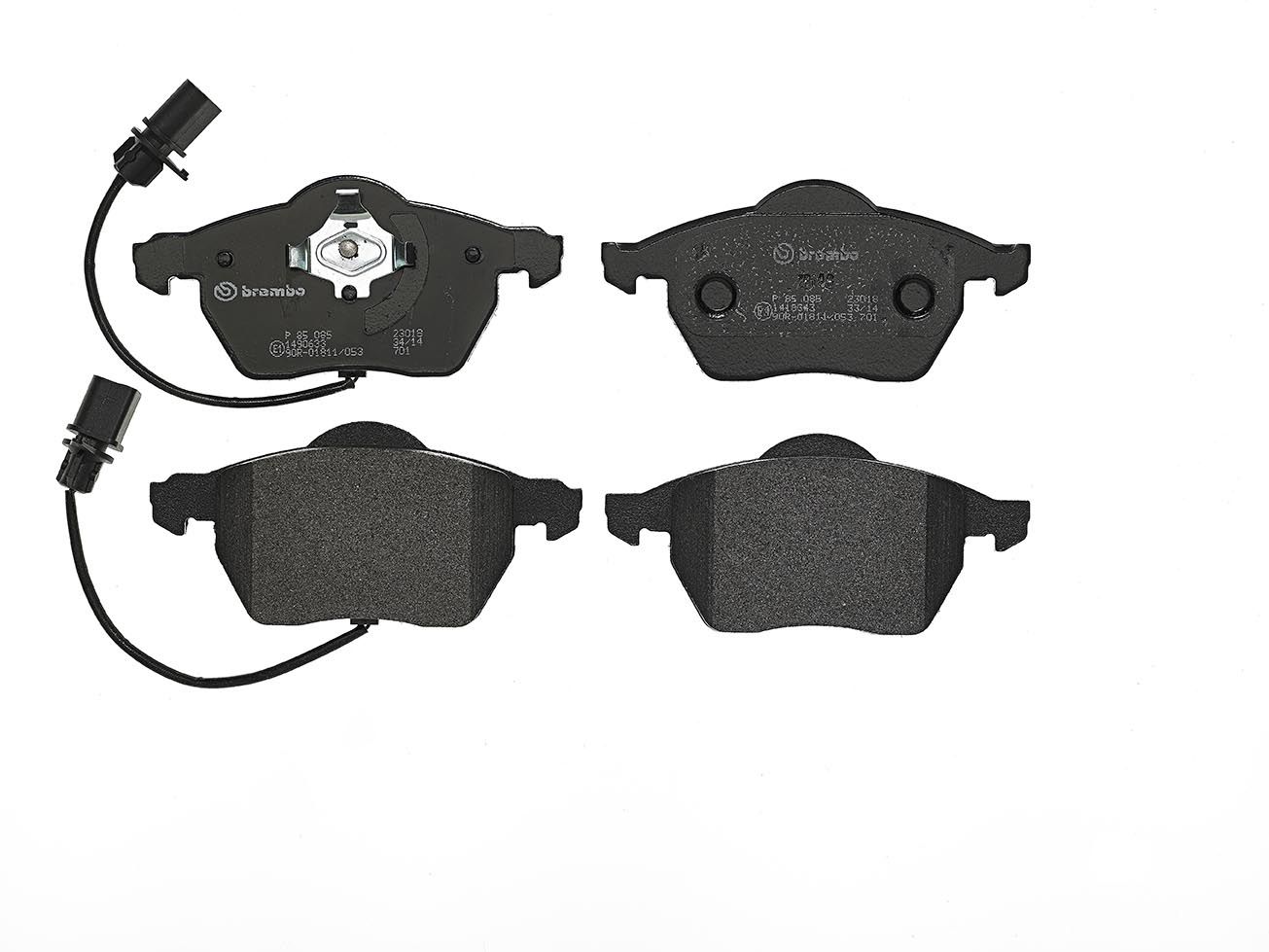 BREMBO P 85 085 - Bremsbelagsatz, Scheibenbremse