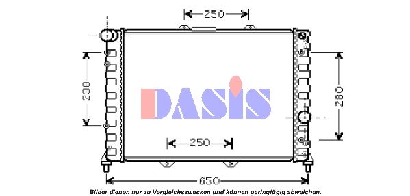 AKS DASIS 010007N - Kühler, Motorkühlung