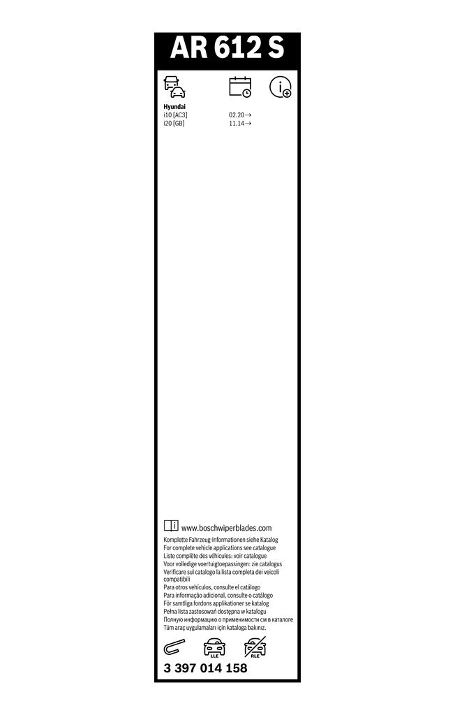 BOSCH 3 397 014 158 - Wischblatt