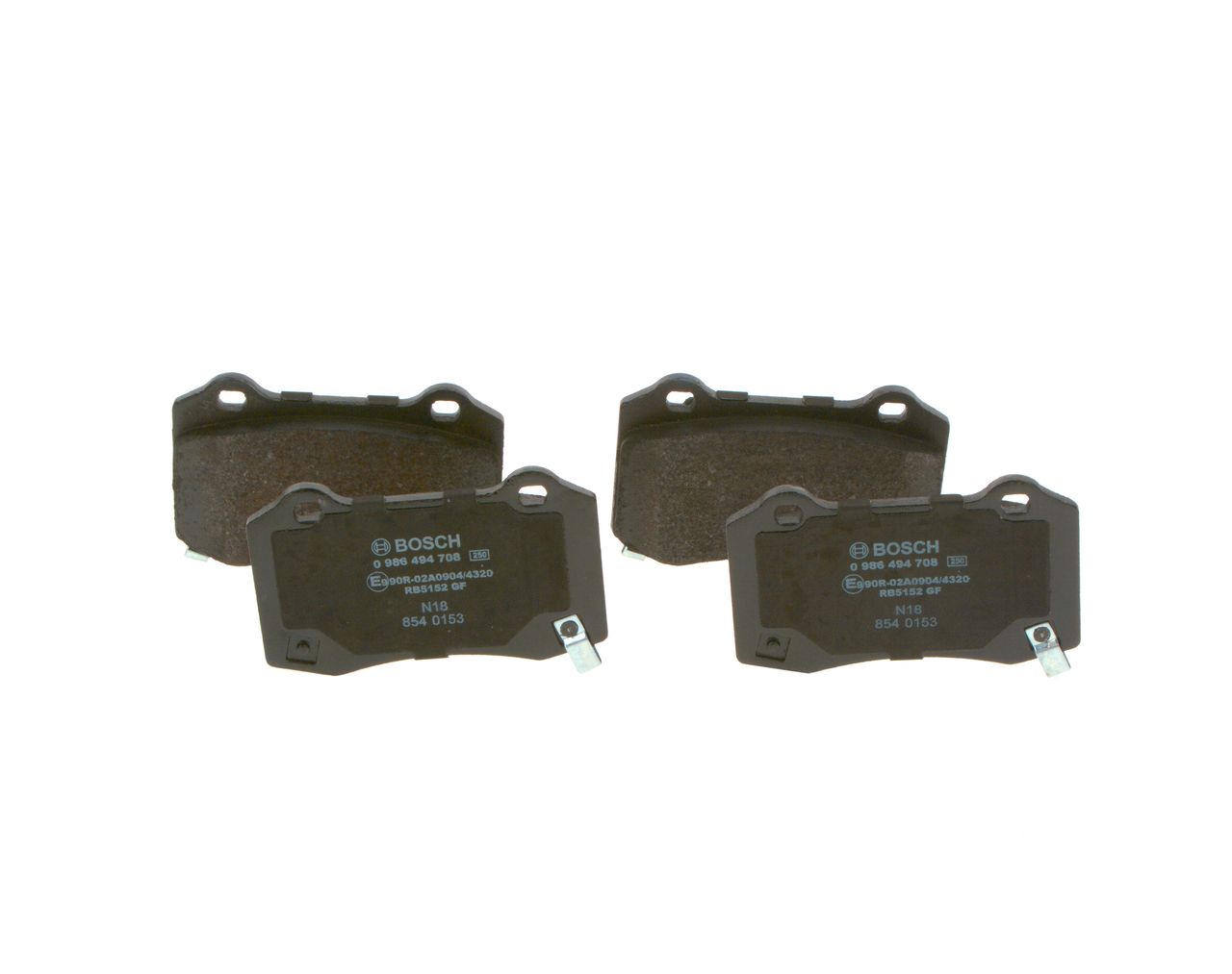 BOSCH 0 986 494 708 - Bremsbelagsatz, Scheibenbremse