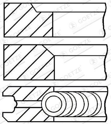 GOETZE ENGINE 08-170600-10 - Kolbenringsatz