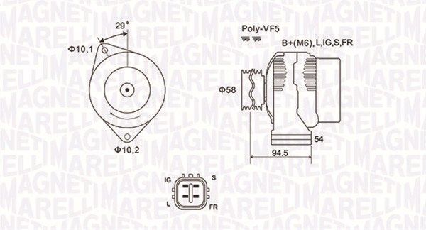 MAGNETI MARELLI 063731721010 - Generator
