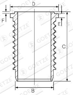 GOETZE ENGINE 14-670020-00 - Zylinderlaufbuchse