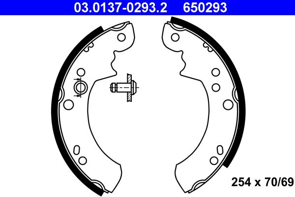 ATE 03.0137-0293.2 - Bremsbackensatz