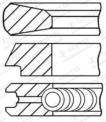 GOETZE ENGINE 08-429200-00 - Kolbenringsatz