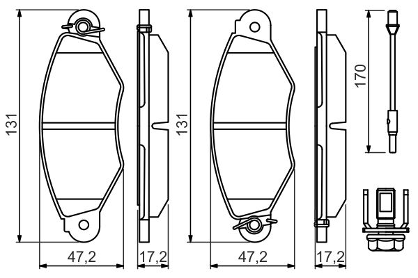 BOSCH 0 986 494 507 - Bremsbelagsatz, Scheibenbremse