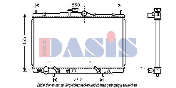 AKS DASIS 100019N - Kühler, Motorkühlung