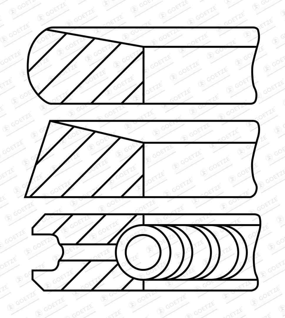GOETZE ENGINE 08-448600-00 - Kolbenringsatz