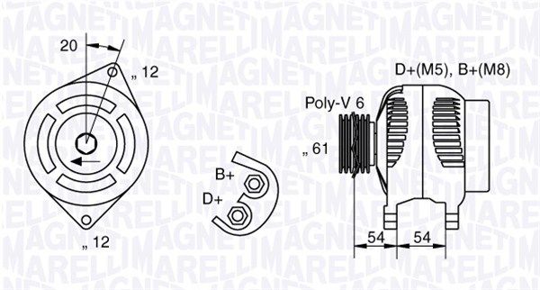 MAGNETI MARELLI 063321826010 - Generator
