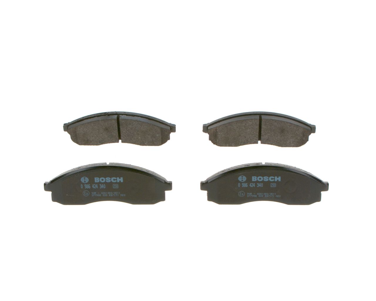 BOSCH 0 986 424 340 - Bremsbelagsatz, Scheibenbremse