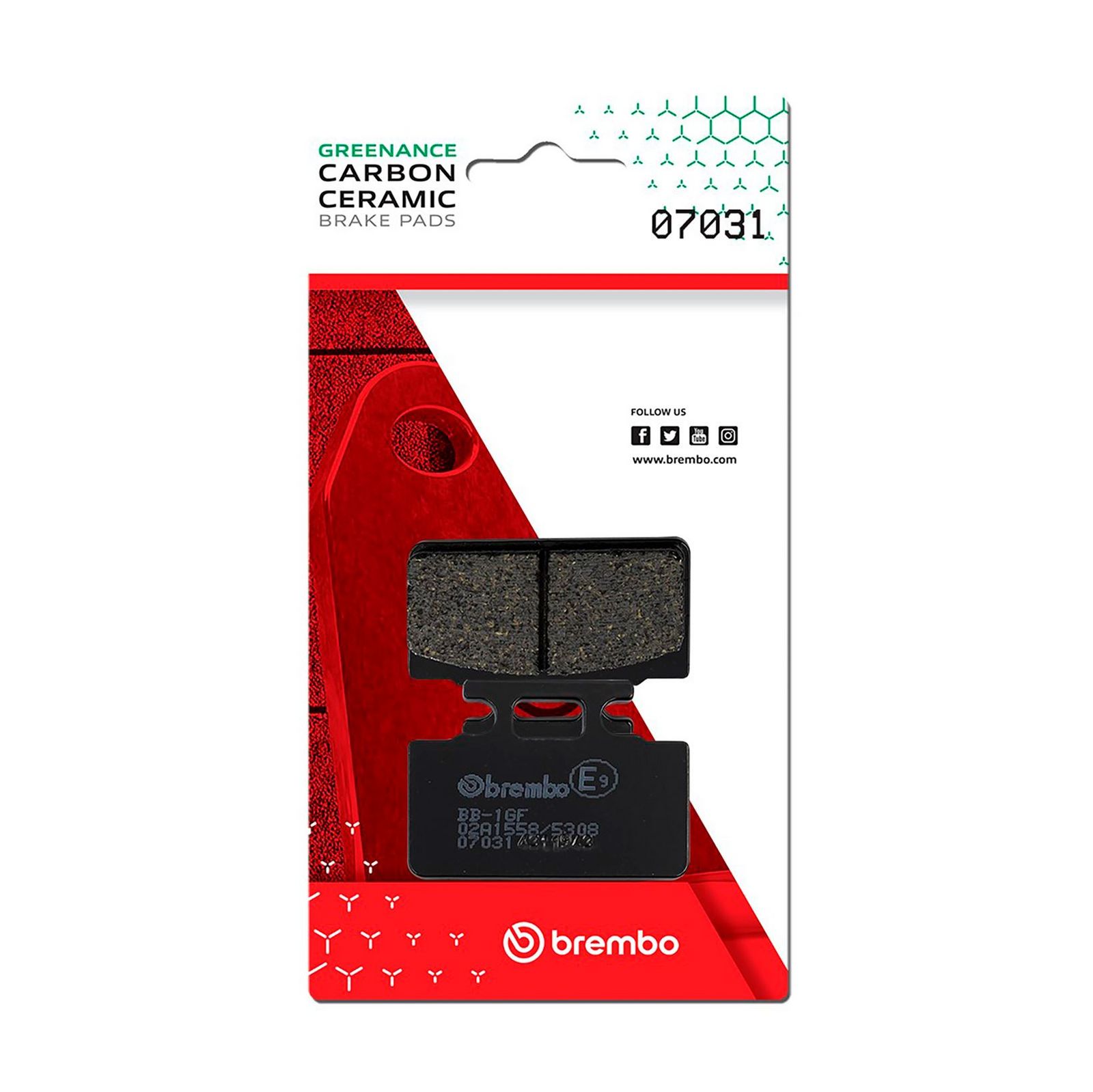BREMBO 07031 - Bremsbelagsatz, Scheibenbremse