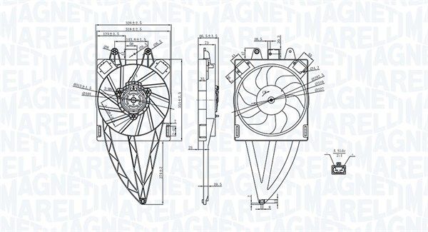 MAGNETI MARELLI 069422716010 - Lüfter, Motorkühlung