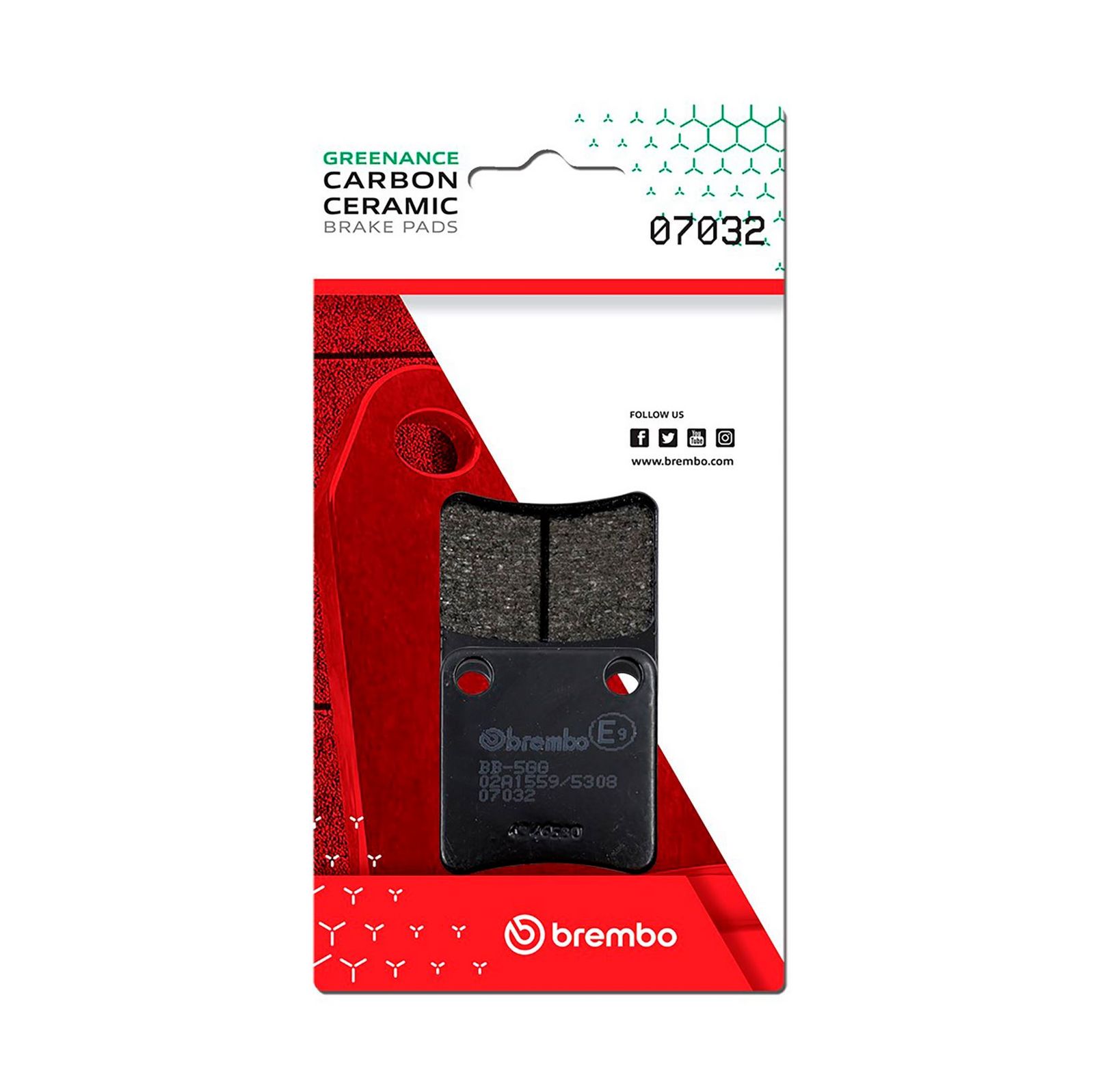 BREMBO 07032 - Bremsbelagsatz, Scheibenbremse