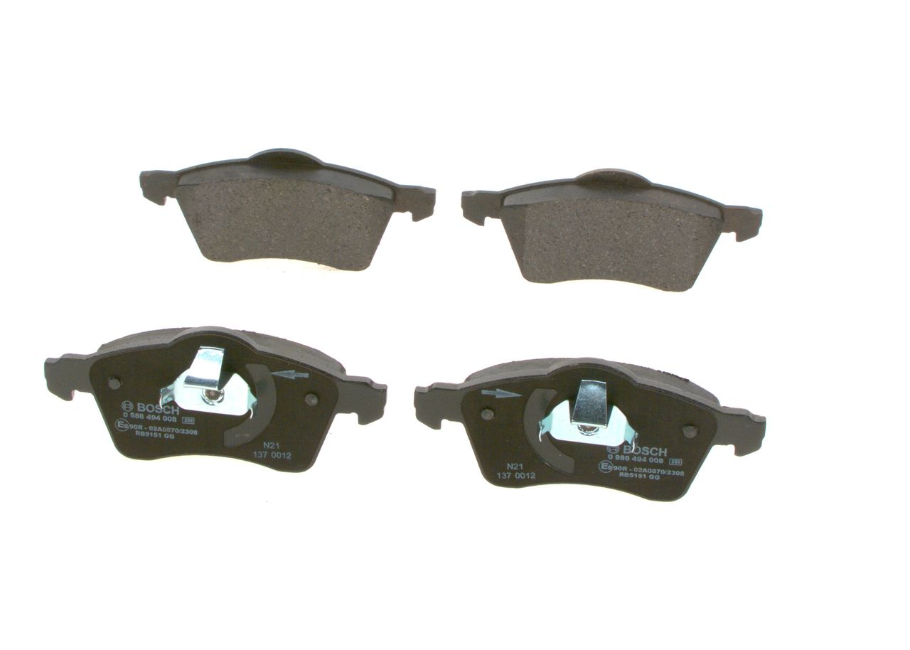 BOSCH 0 986 494 008 - Bremsbelagsatz, Scheibenbremse