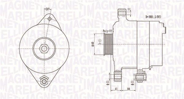 MAGNETI MARELLI 063731258010 - Generator