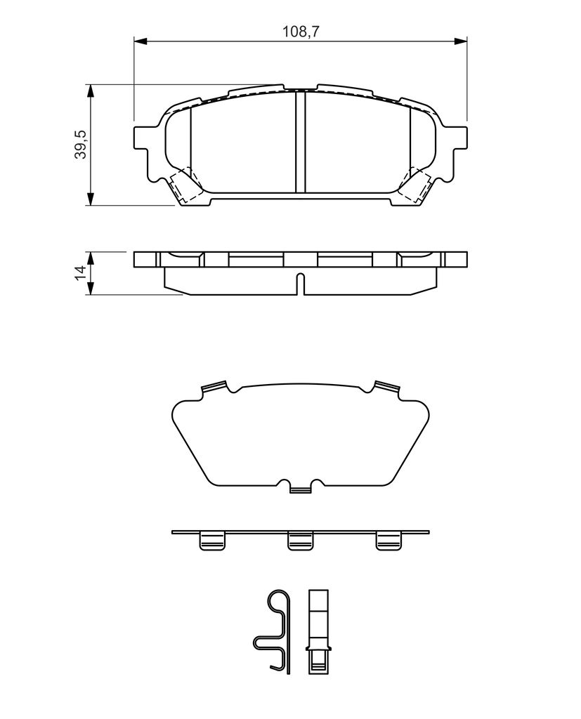 BOSCH 0 986 494 232 - Bremsbelagsatz, Scheibenbremse