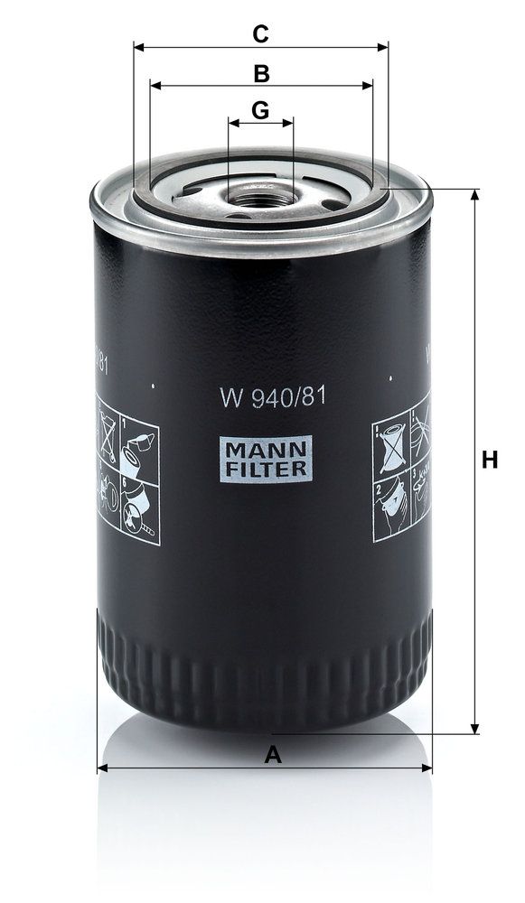 MANN-FILTER W 940/81 - Ölfilter
