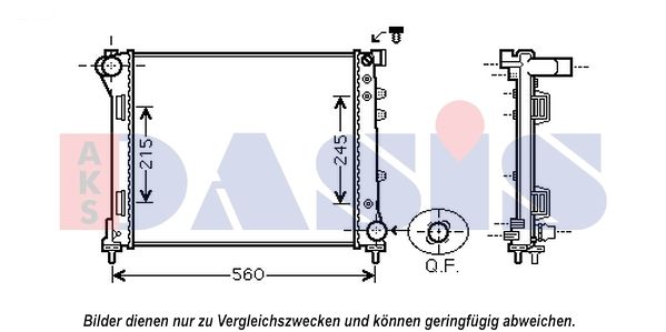 AKS DASIS 080109N - Kühler, Motorkühlung
