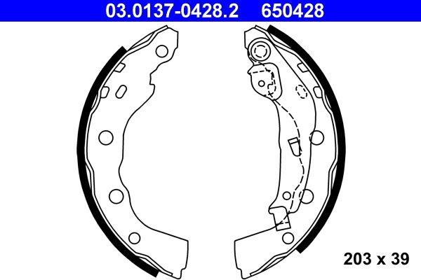 ATE 03.0137-0428.2 - Bremsbackensatz