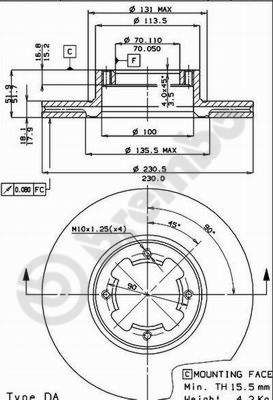 BREMBO 09.4919.10 - Bremsscheibe