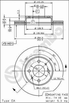 BREMBO 09.6743.10 - Bremsscheibe