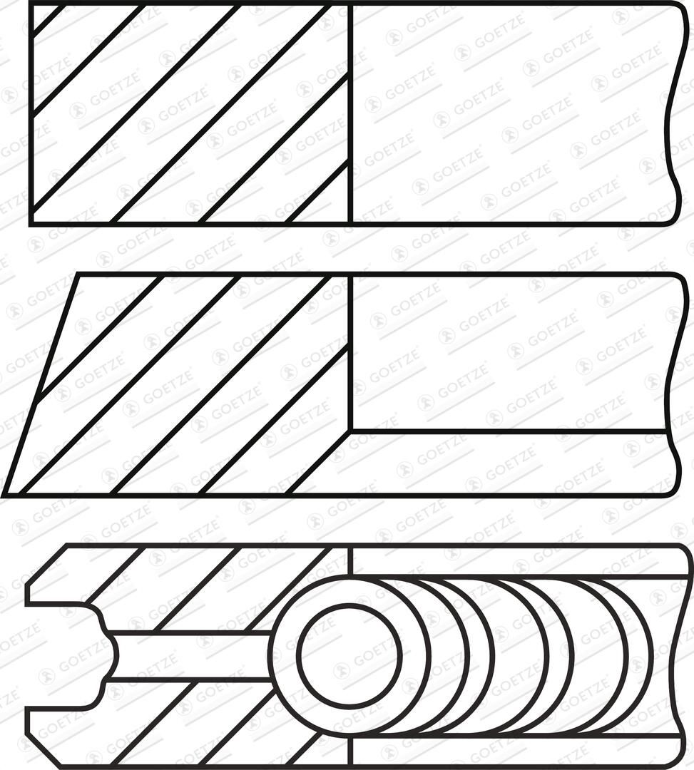GOETZE ENGINE 08-451400-00 - Kolbenringsatz