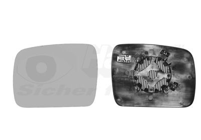VAN WEZEL 0250837 - Spiegelglas, Außenspiegel