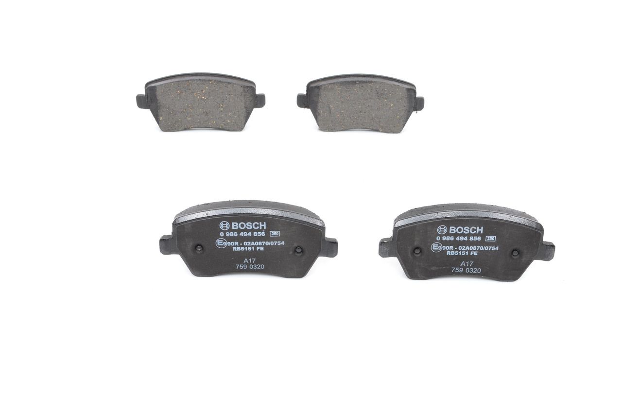 BOSCH 0 986 494 856 - Bremsbelagsatz, Scheibenbremse