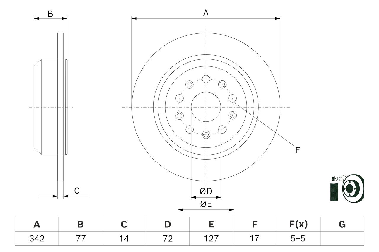 BOSCH 0 986 479 K00 - Bremsscheibe