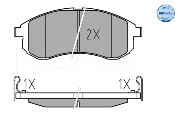 MEYLE 025 238 7914/W - Bremsbelagsatz, Scheibenbremse