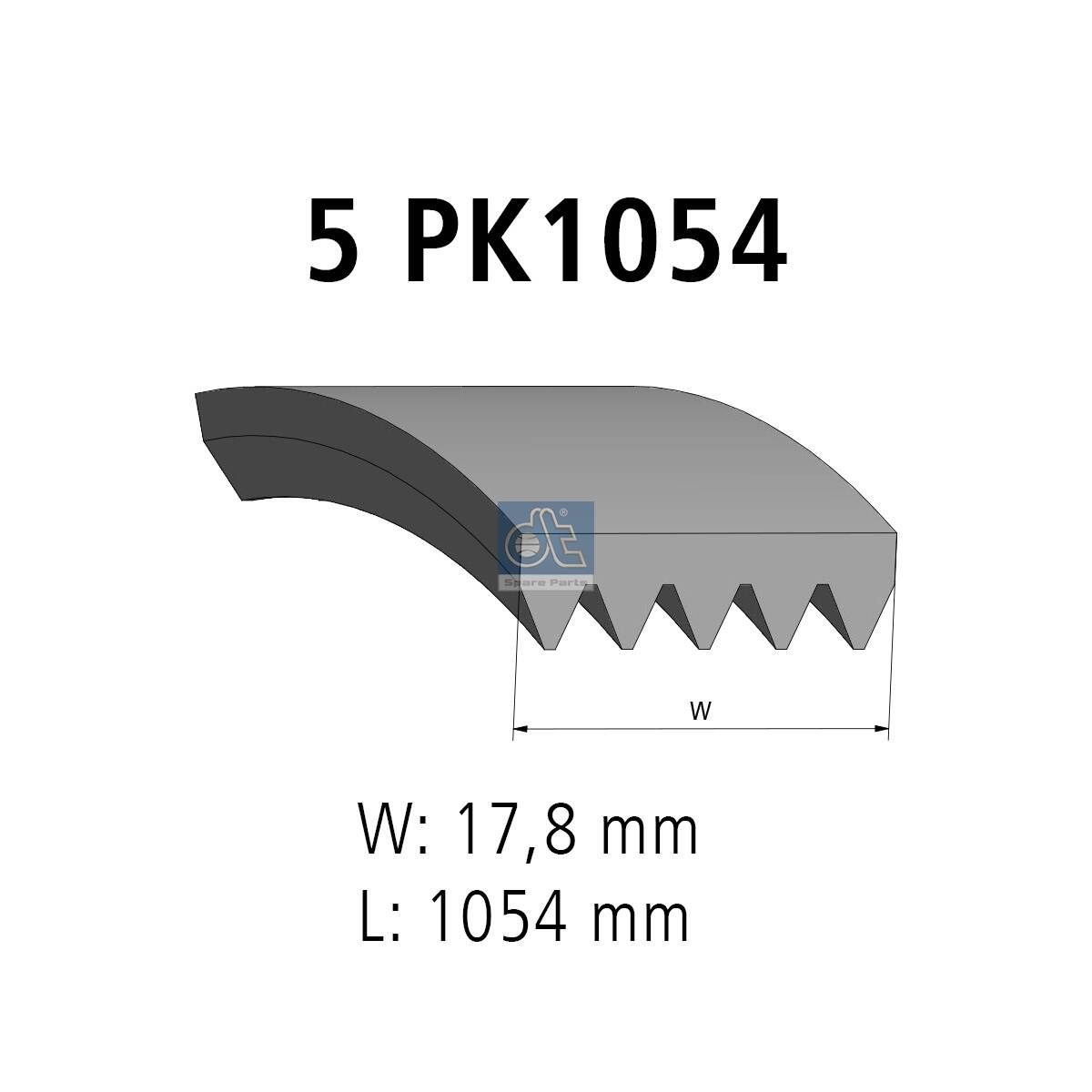 DT Spare Parts 12.15403 - Keilrippenriemen