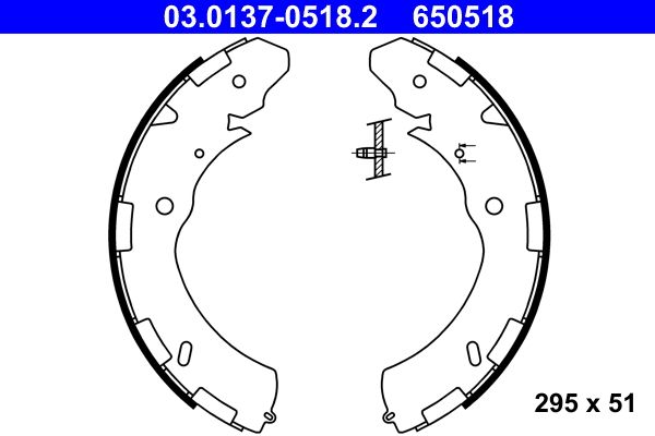 ATE 03.0137-0518.2 - Bremsbackensatz