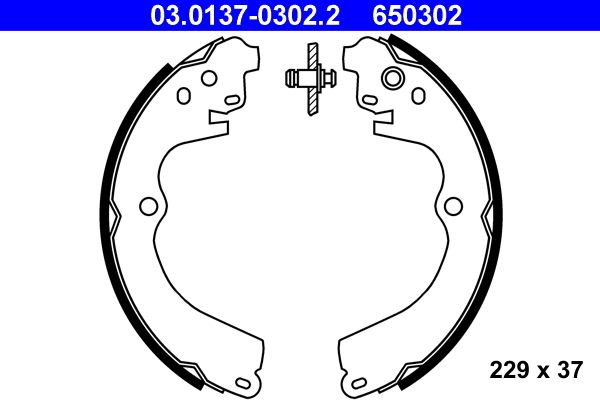 ATE 03.0137-0302.2 - Bremsbackensatz