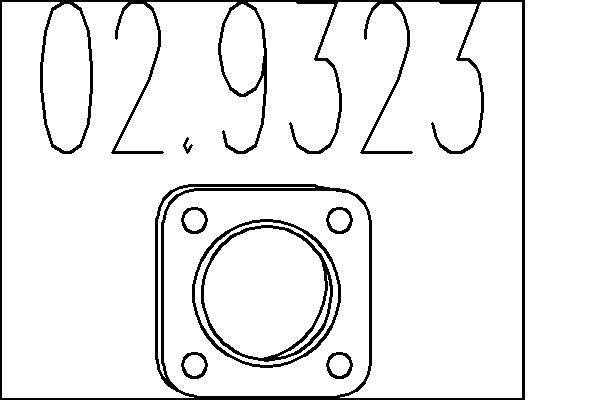 MTS 02.9323 - Dichtung, Abgasrohr