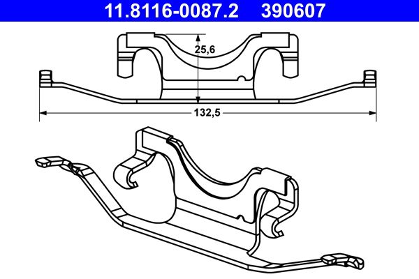 ATE 11.8116-0087.2 - Feder, Bremssattel