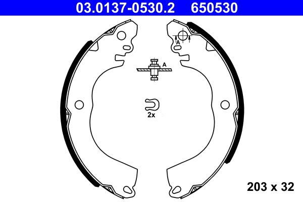 ATE 03.0137-0530.2 - Bremsbackensatz