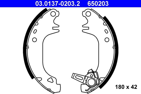 ATE 03.0137-0203.2 - Bremsbackensatz