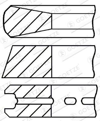 GOETZE ENGINE 08-431600-00 - Kolbenringsatz